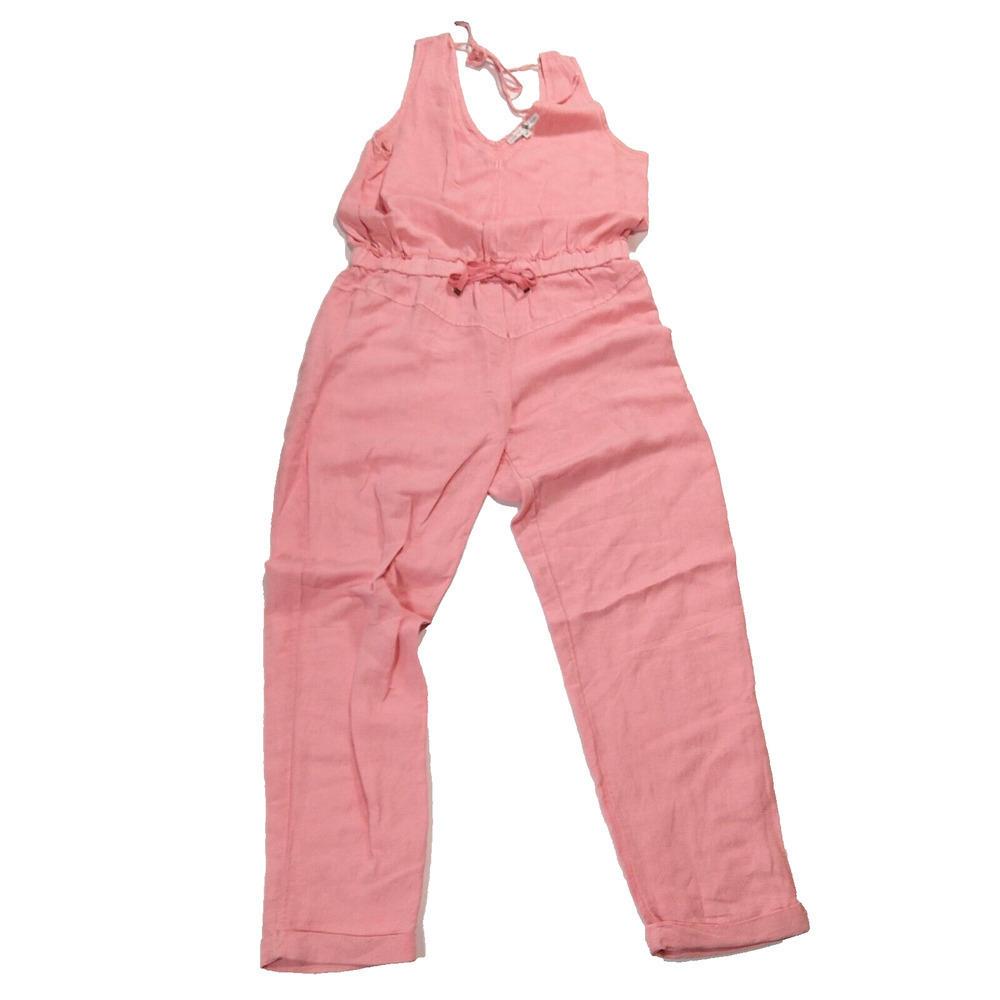 Young Fabulous & Broke Pink Alex Jumpsuit Size S Linen Blend Sleeveless Spring